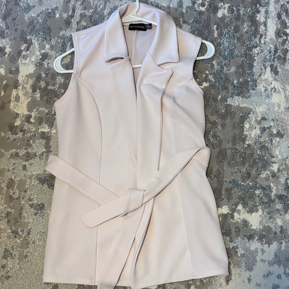 Sleeveless Belted Vest
